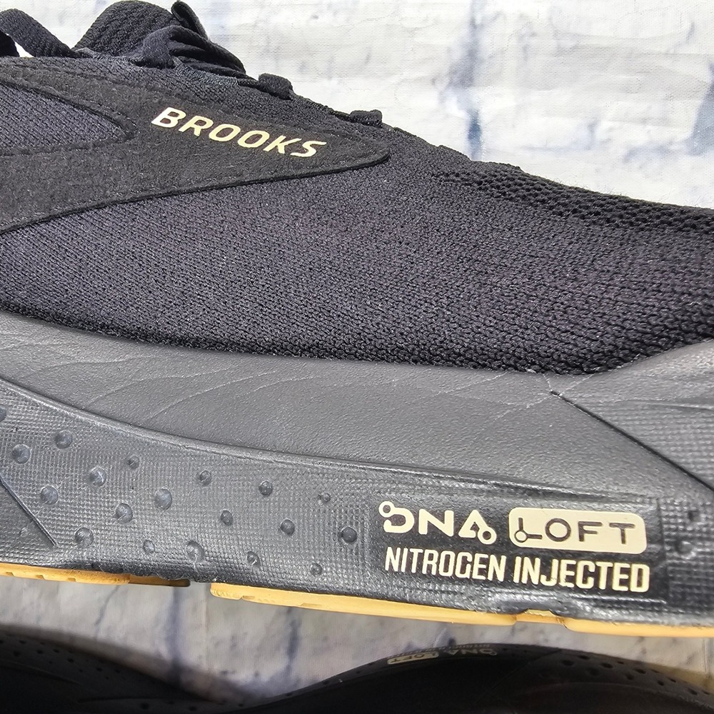 Brooks Glycerin StealthFit 21 Running Shoes Mens 11.5 Black Gold Sneakers - Picture 7 of 13